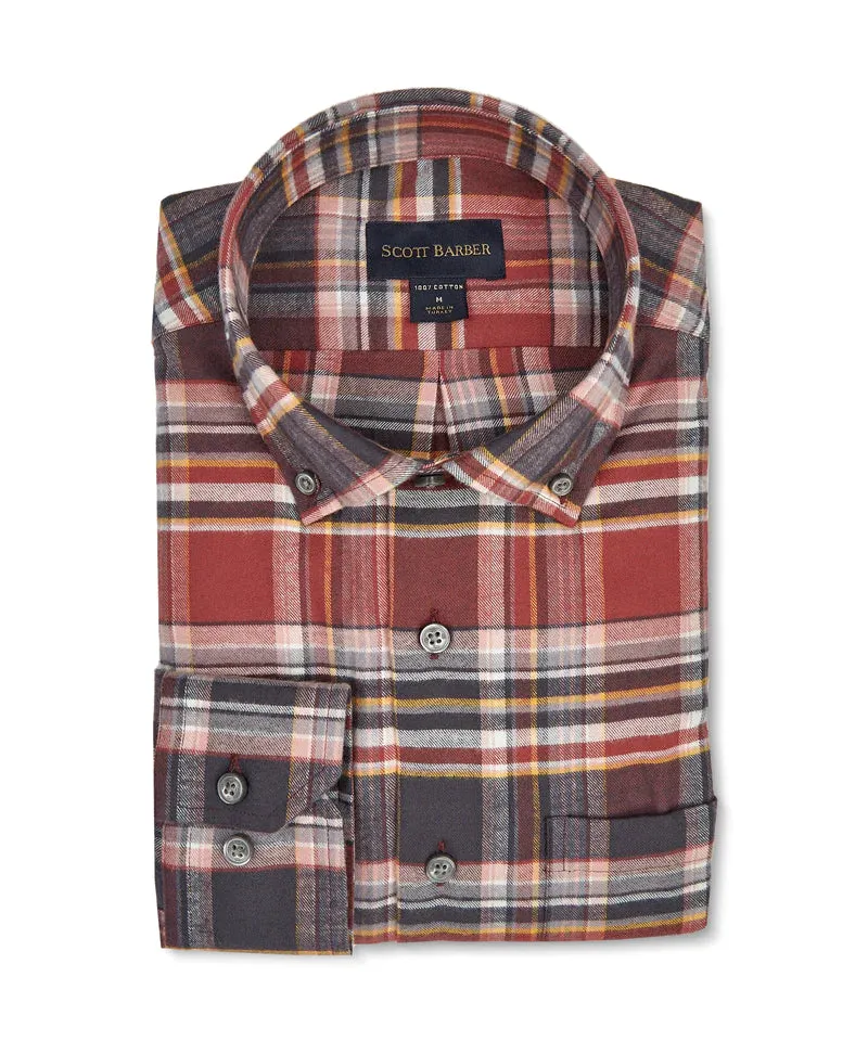 Cotton Flannel Winter Plaid LS Shirt