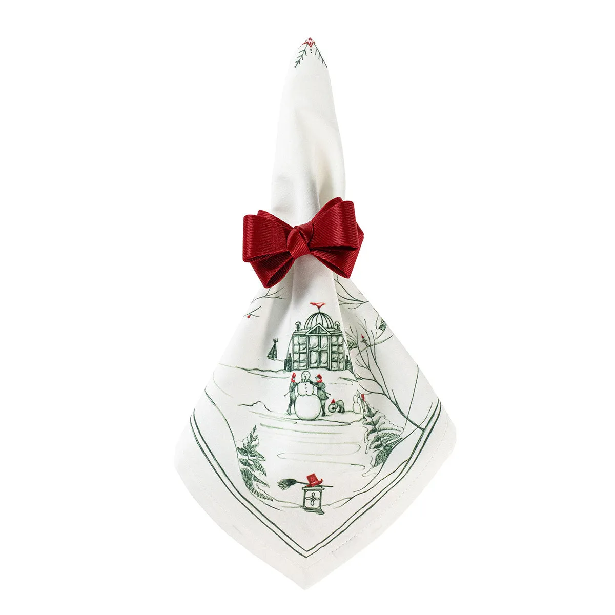 Country Estate Winter Frolic Napkin - Evergreen