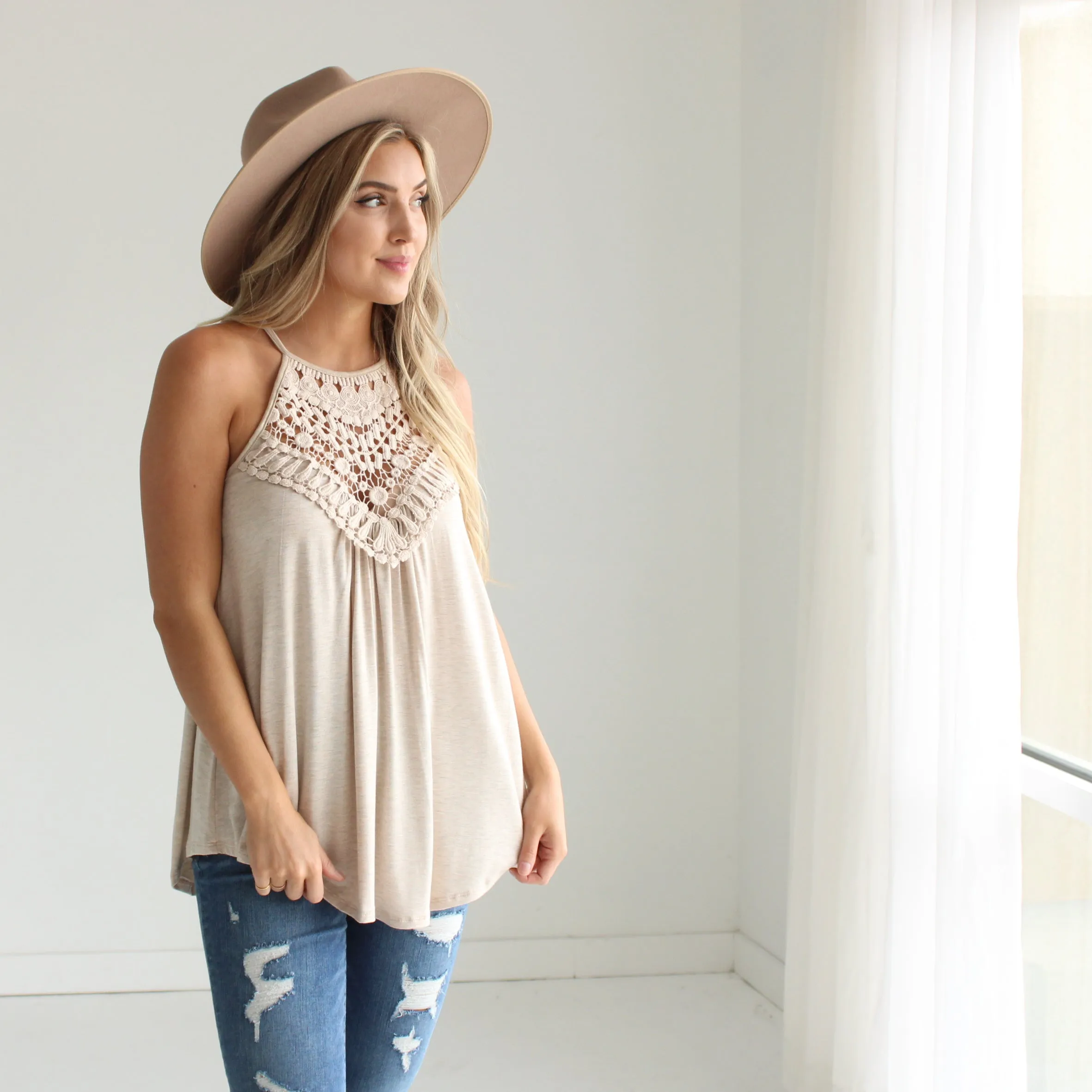 Crochet Halter Tank Top