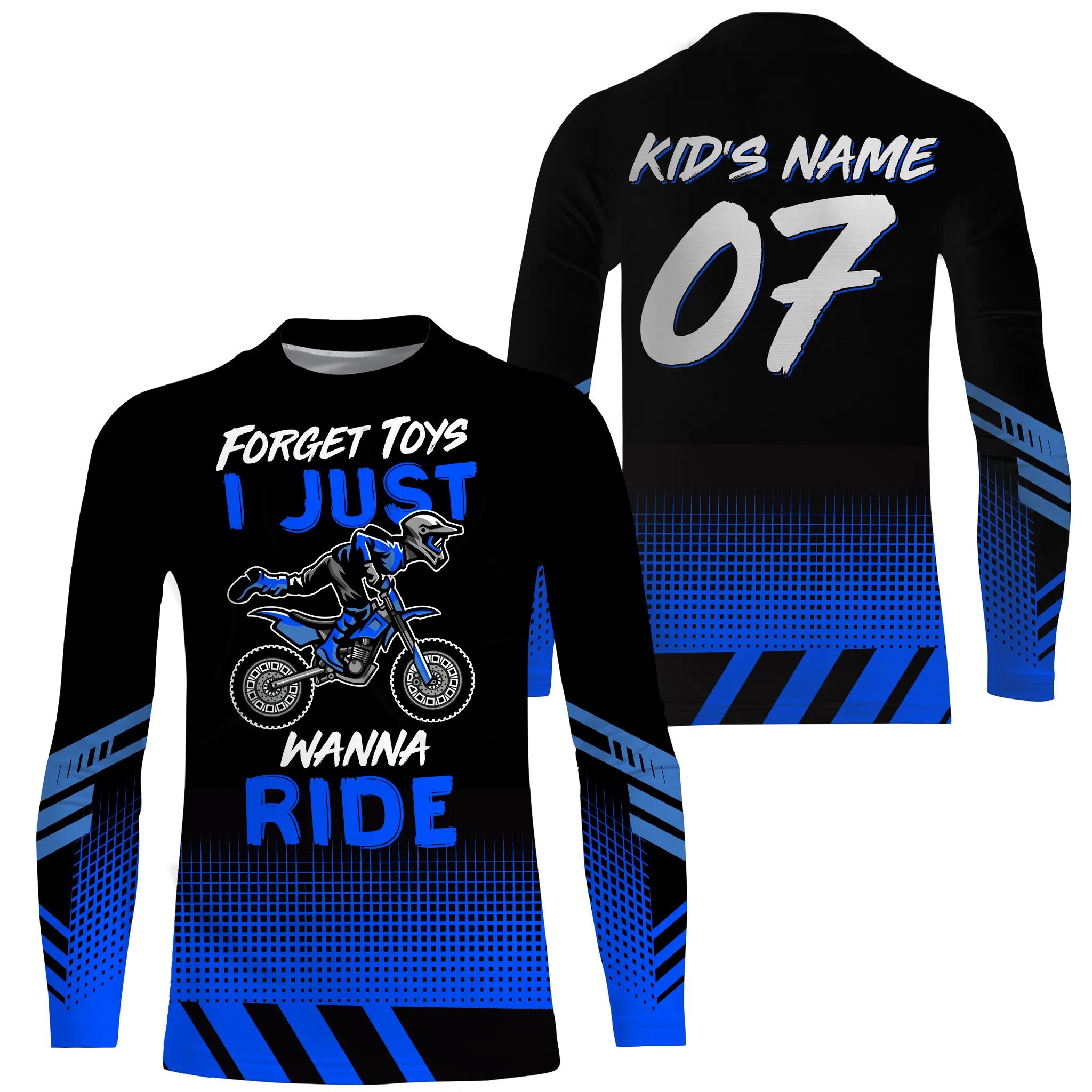 Custom Name Number Motocross Jersey Forget Toys I Just Wanna Ride Dirt Bike Racing Motorcycle