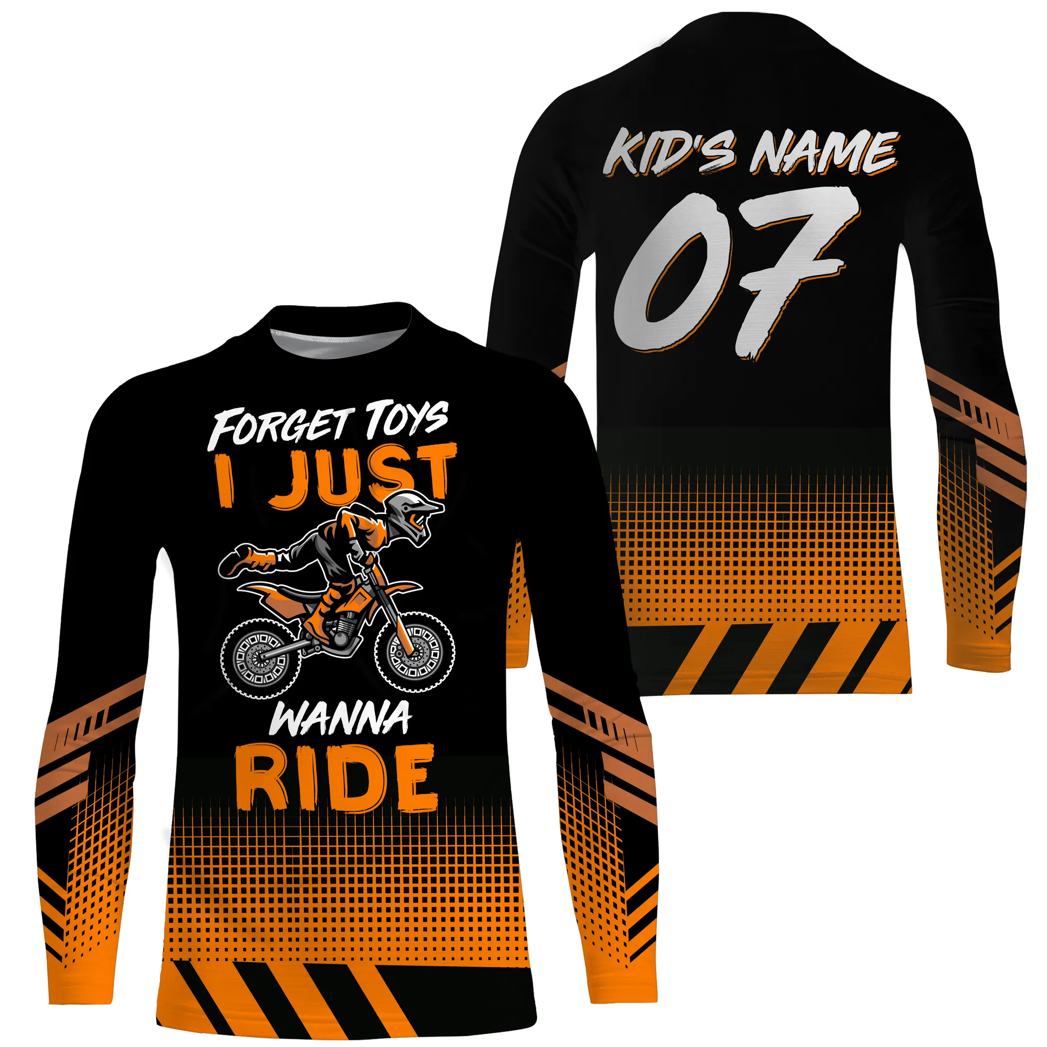 Custom Name Number Motocross Jersey Forget Toys I Just Wanna Ride Dirt Bike Racing Motorcycle