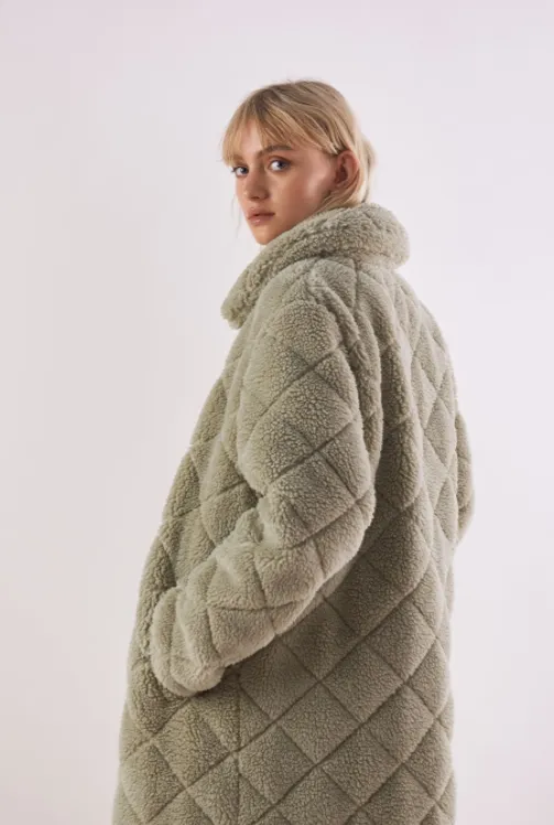 Danae Coat Tea Green