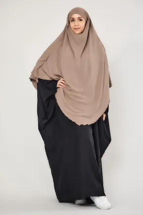 Double Layer Khimar Khaki