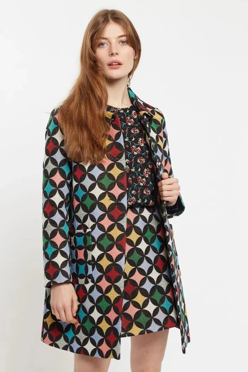 Dryden 60'S Circles Jacquard Mini Coat