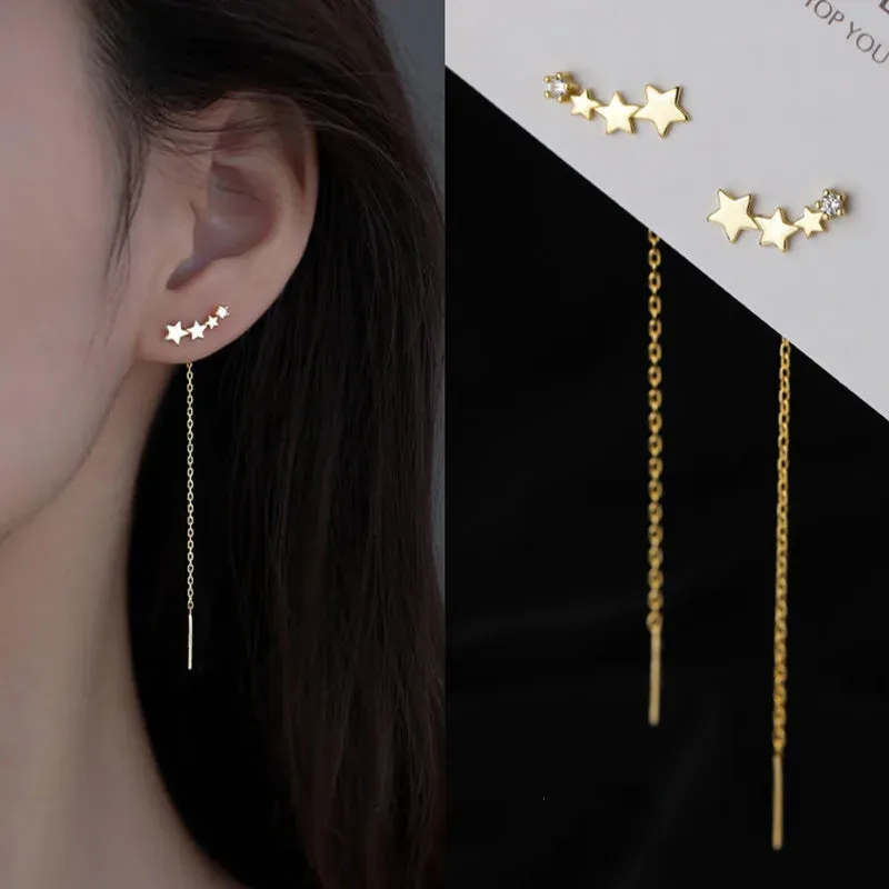 Elegant Butterfly Tassel Pearl Drop Earrings for Women