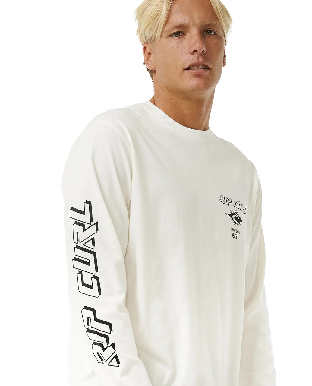 Fade Out Icon Long Sleeve T-Shirt in Bone