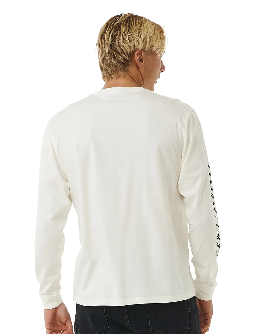 Fade Out Icon Long Sleeve T-Shirt in Bone