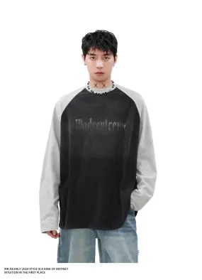 Faded Logo Raglan Sleeve Long Sleeve T-Shirt