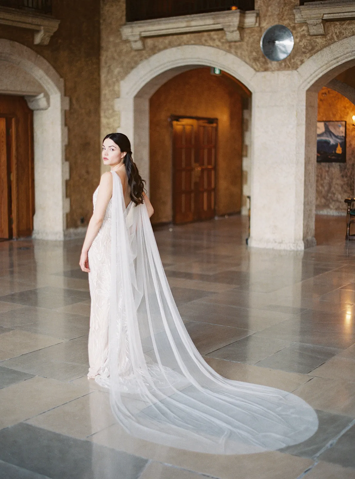 FLORENCE | French Silk Tulle Bridal Cape