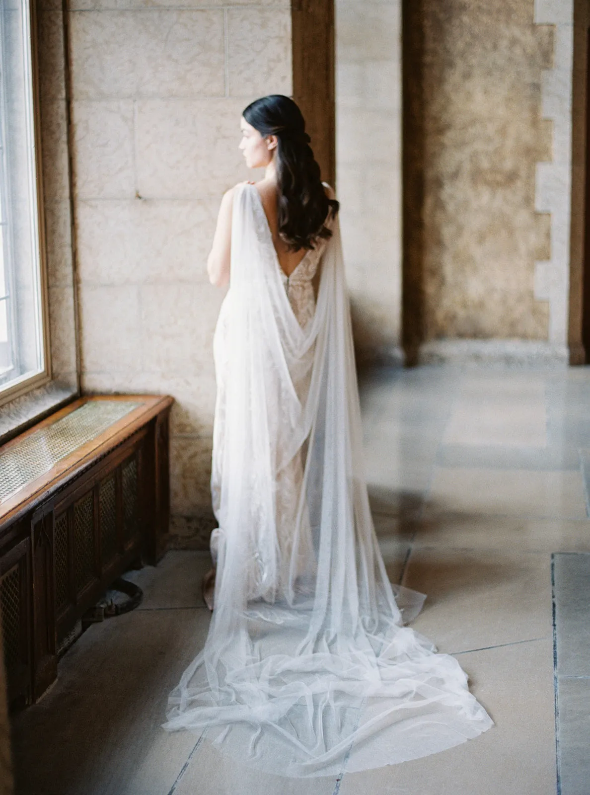 FLORENCE | French Silk Tulle Bridal Cape