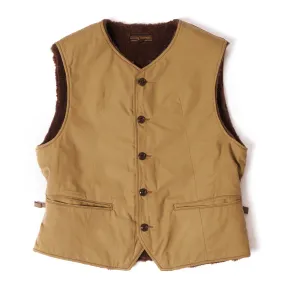 Freewheelers 2131010 'Liberator' Winter Alpaca Vest - Dark Beige