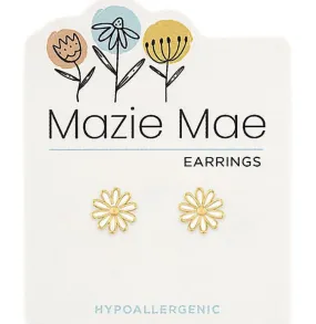 Gold Daisy Stud Mazie Mae Earrings