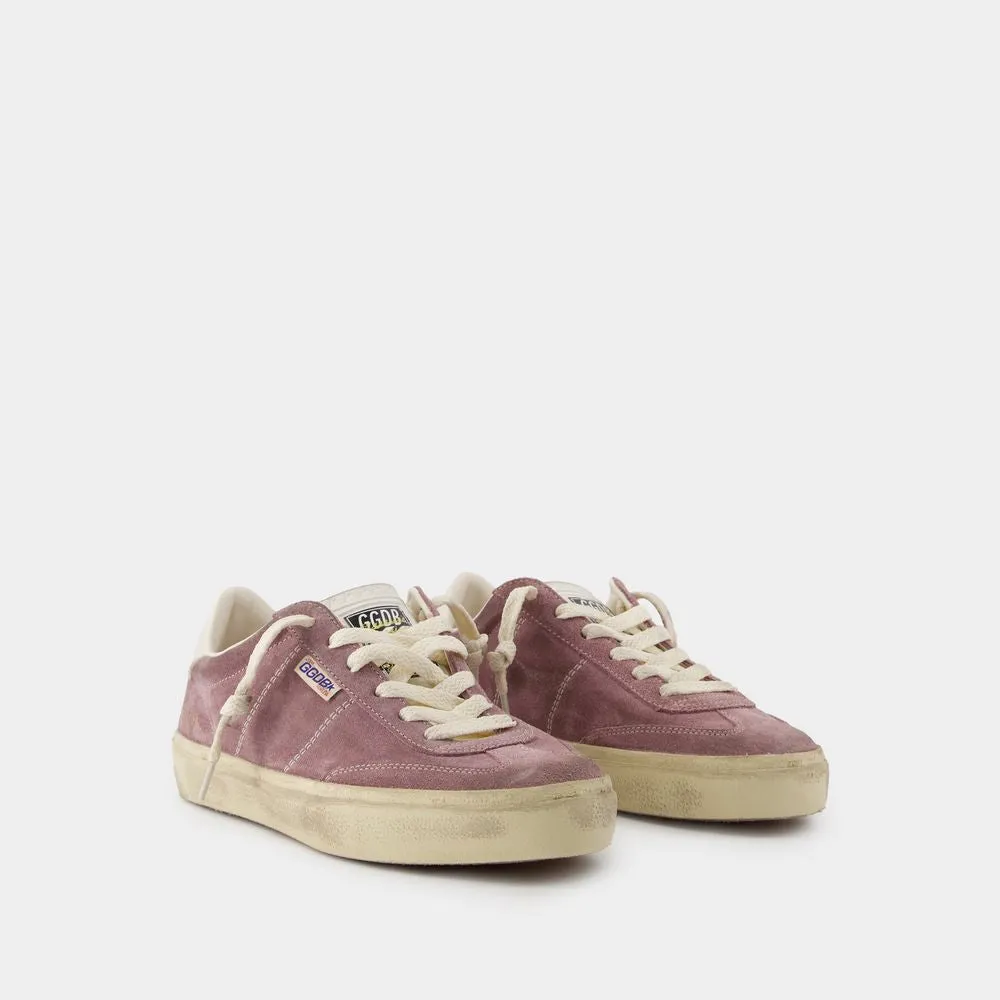 GOLDEN GOOSE Soul Star Purple Leather Sneakers