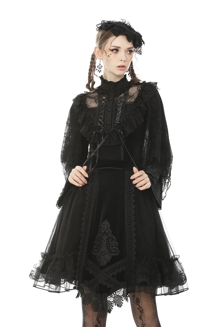 Gothic lace heart rope sexy cape BW089