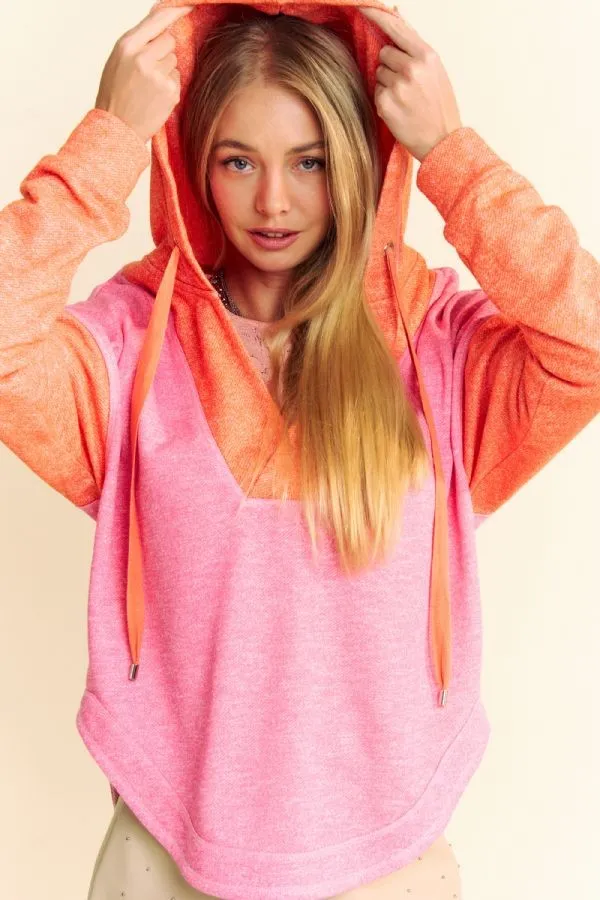 Heather Color Block Hoodie