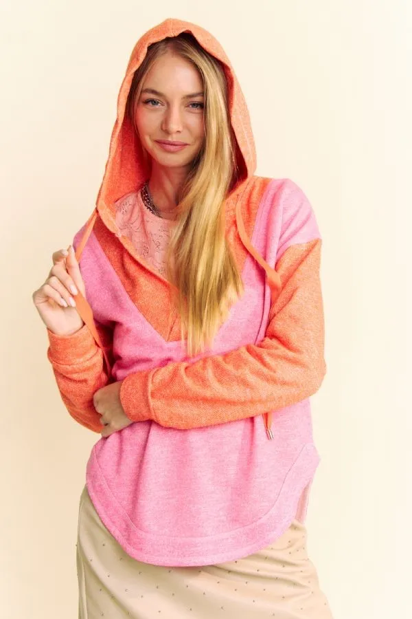 Heather Color Block Hoodie