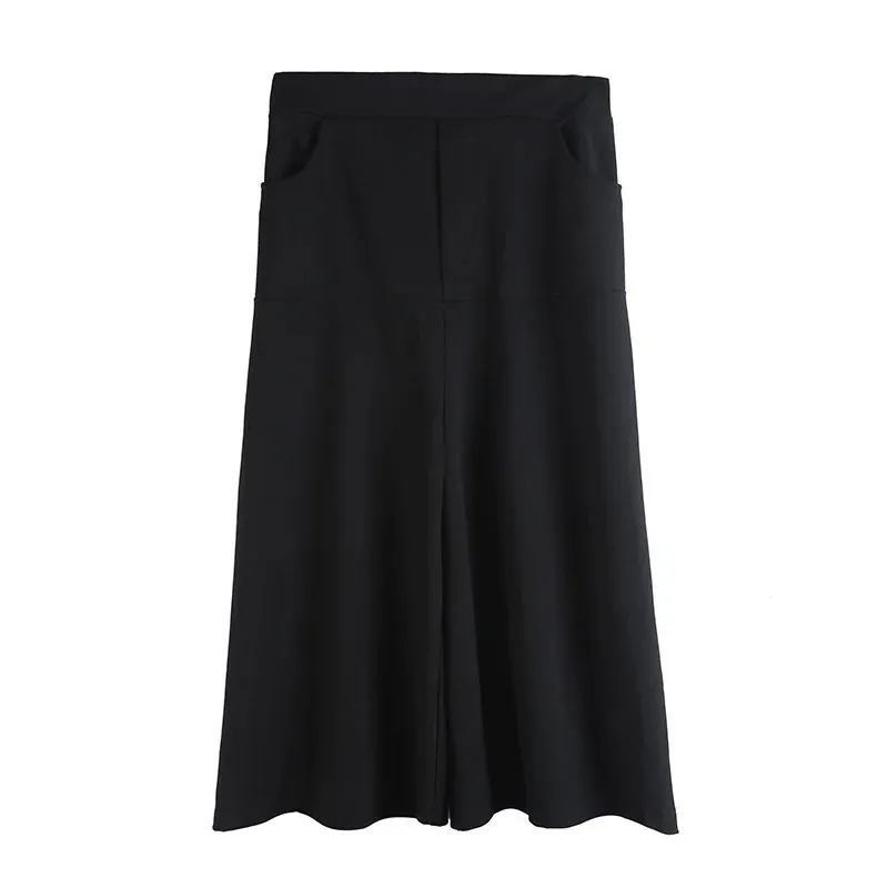 HEYFANCYSTYLE Signature Elastic Waist Wide Leg Trousers