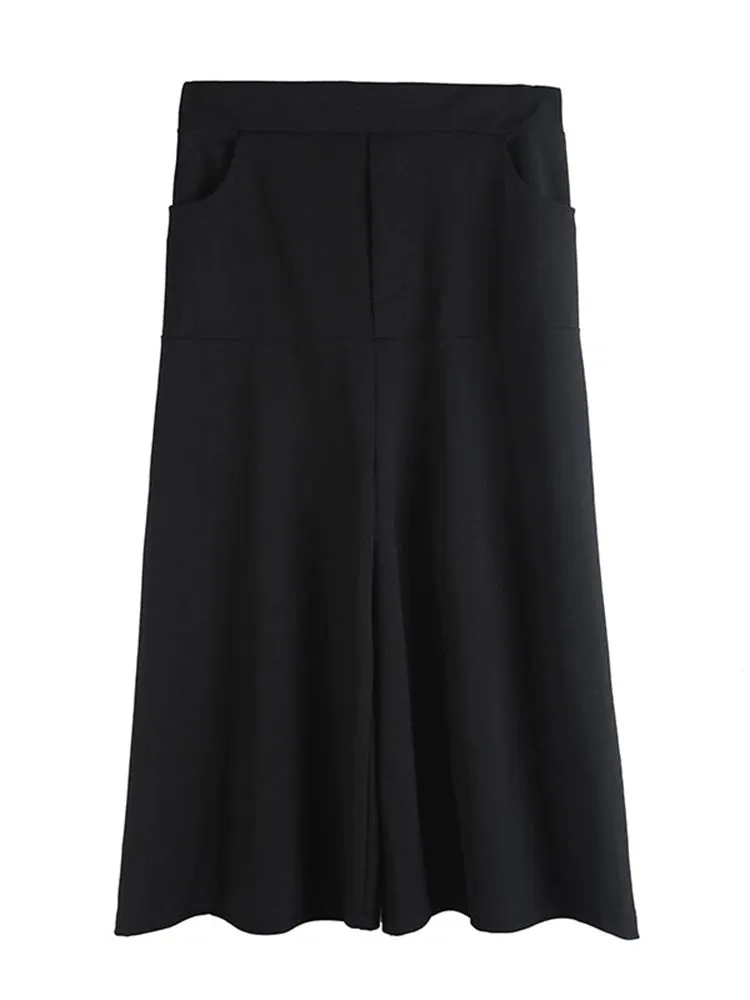 HEYFANCYSTYLE Signature Elastic Waist Wide Leg Trousers