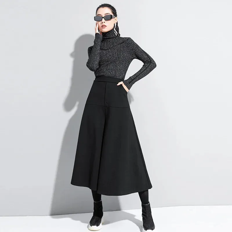 HEYFANCYSTYLE Signature Elastic Waist Wide Leg Trousers