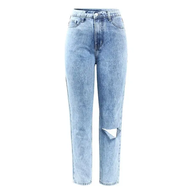 High Waist Mom Jeans Women Denim Harem Pants Trousers Jean For Women