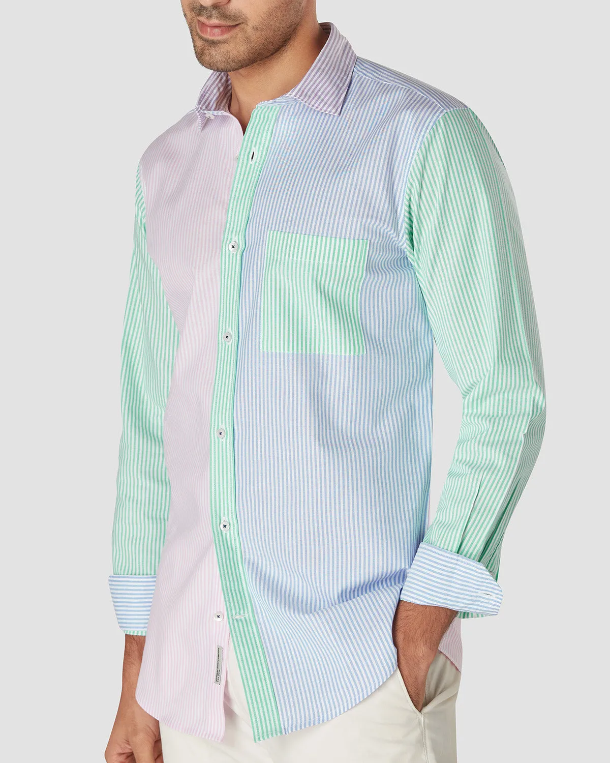 Honeysuckle Oxford Striped Shirt