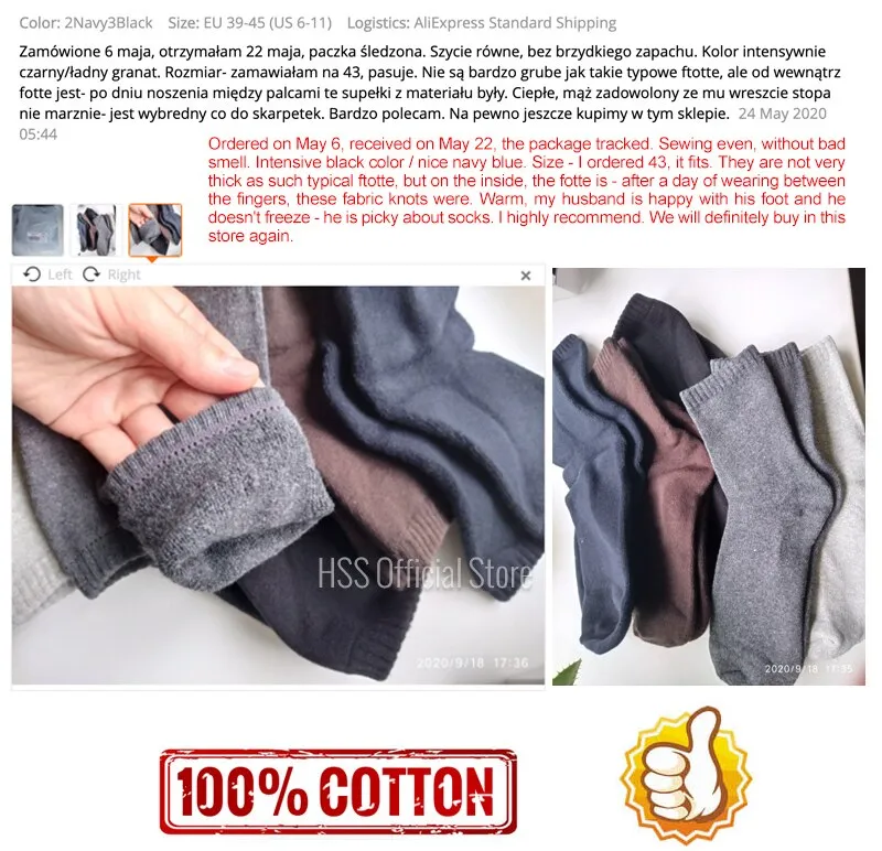 HSS Brand 100% Cotton Men Socks High Quality 5 Pairs Thicken Warm Business Socks Black Autumn Winter For Male Thermal