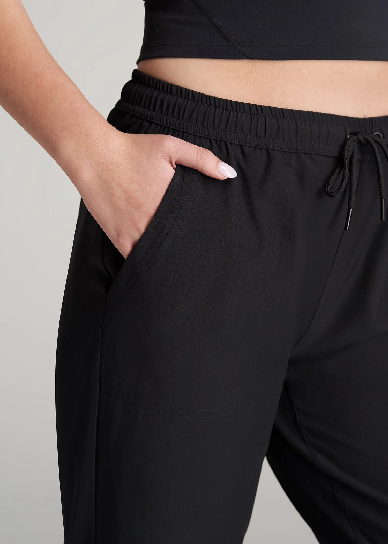 Hybrid Joggers for Tall Women in Black