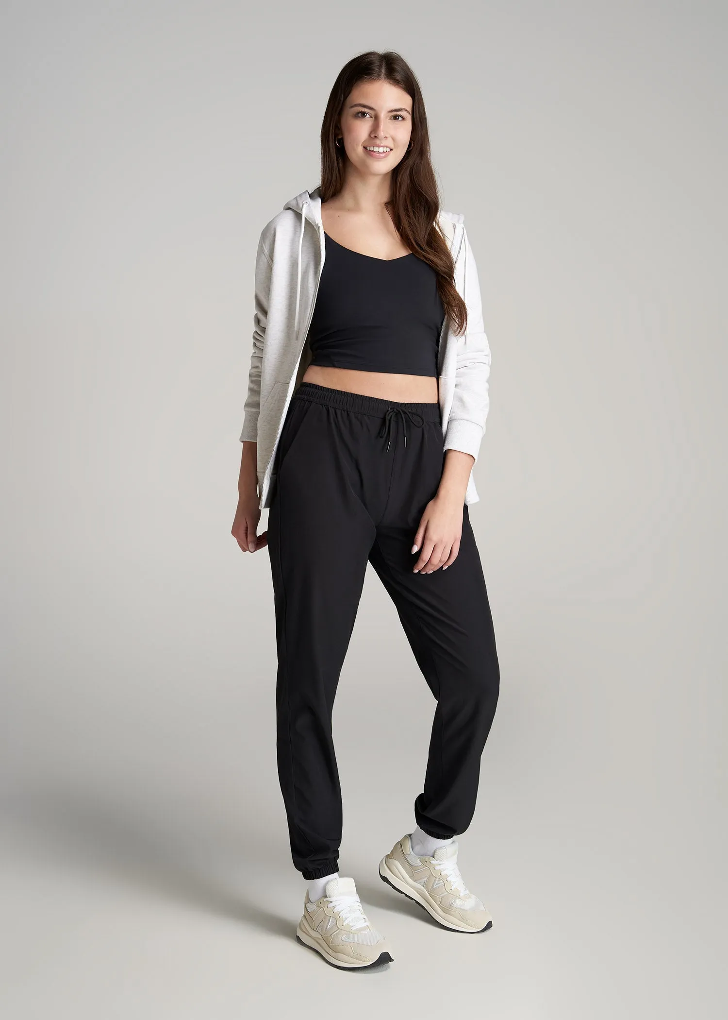 Hybrid Joggers for Tall Women in Black