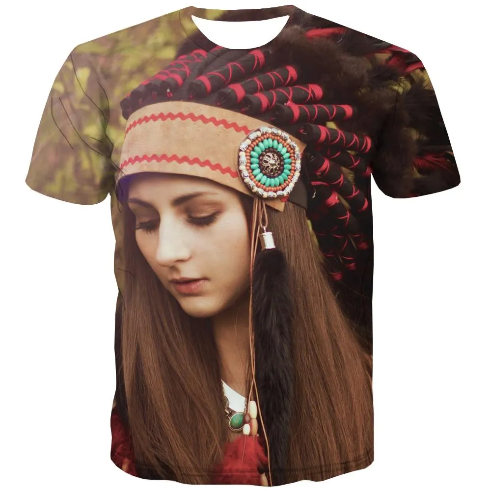 Indians T shirts Men Grassland Tshirt Anime Sunset Tshirts Novelty War T shirts Funny