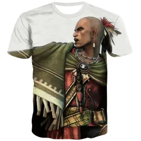 Indians T shirts Men Grassland Tshirts Casual Sunset Tshirt Anime War T-shirts 3d