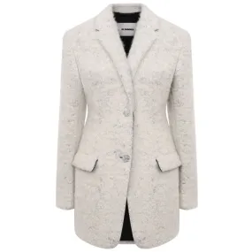 Jil Sander White Alpaca Jackets & Coat