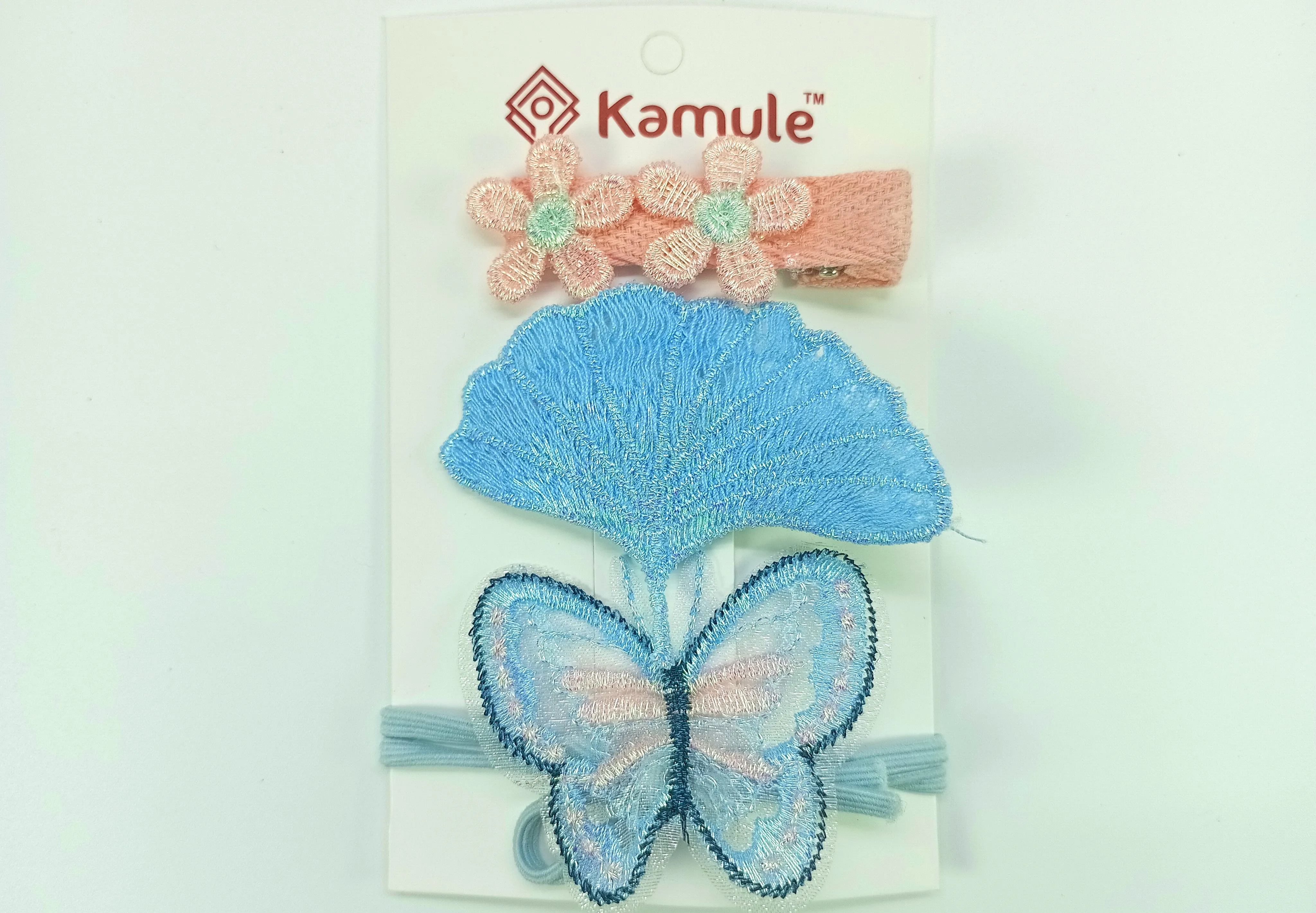 Kamule  Embroidered Applique hair clips/ Crochet Appliques hair clips