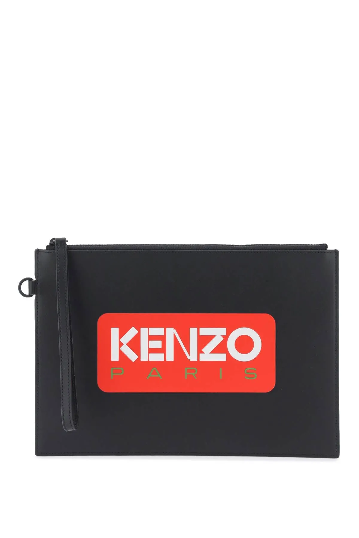 Kenzo large logo leather pouch