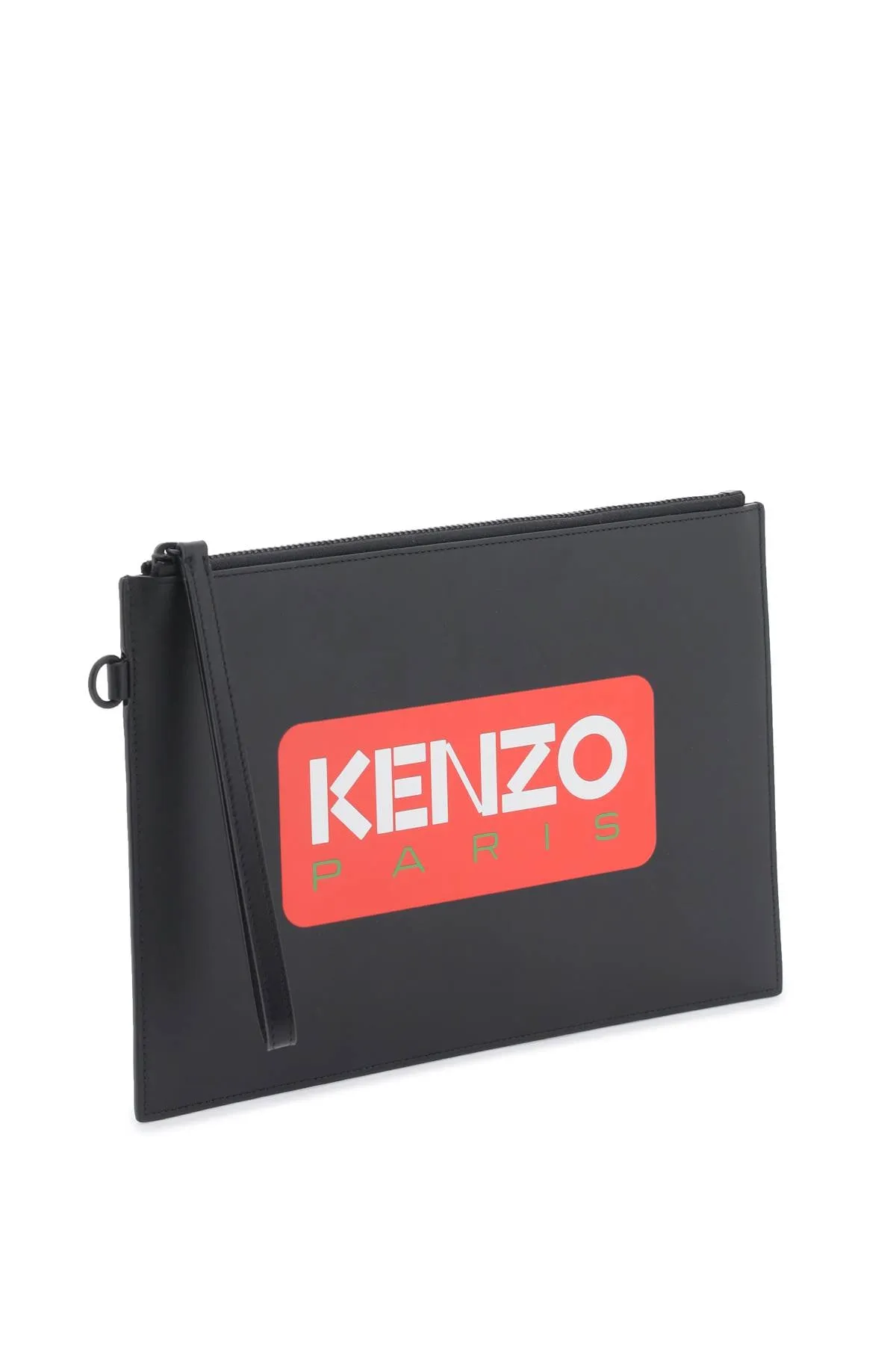 Kenzo large logo leather pouch