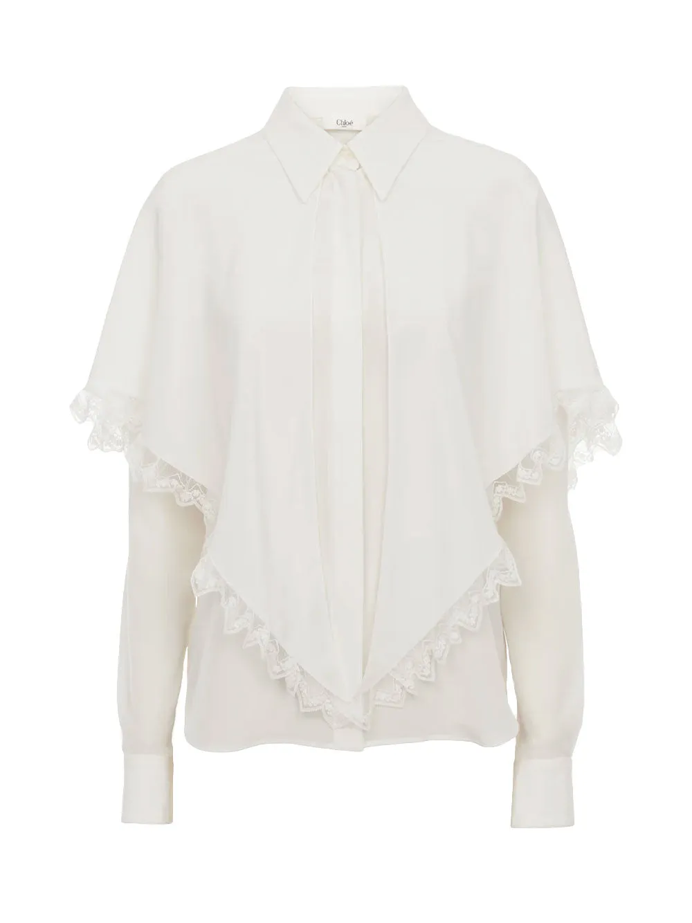 Knotted heritage cape blouse