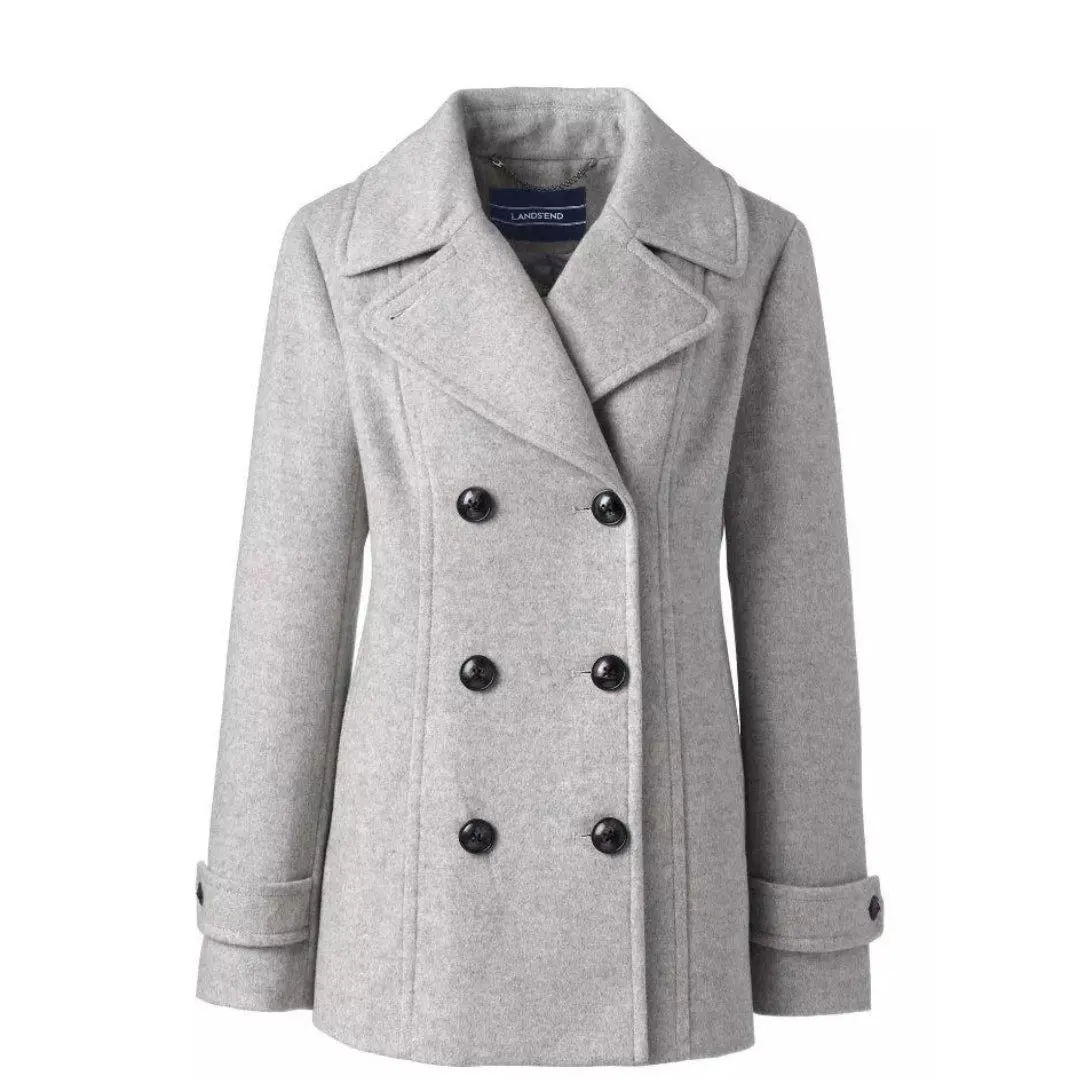 Lands' End Women's Wool Pea Coat