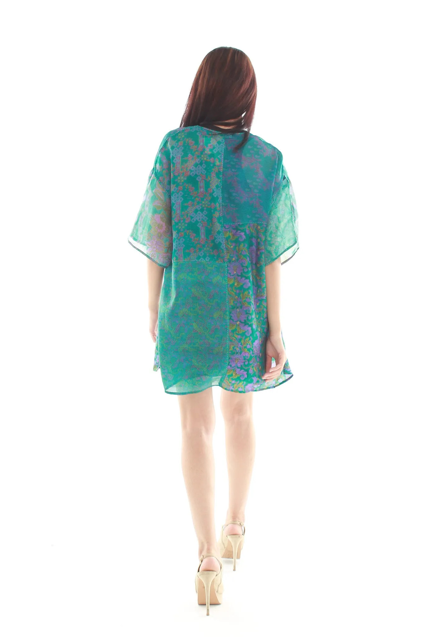 Loose Silk Top (Green)