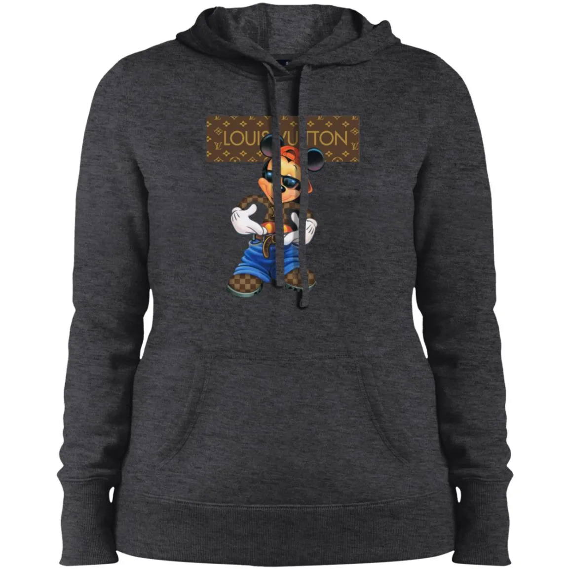 Louis Vuitton Mickey Mouse Cartoon T-shirt Women Hooded Sweatshirt