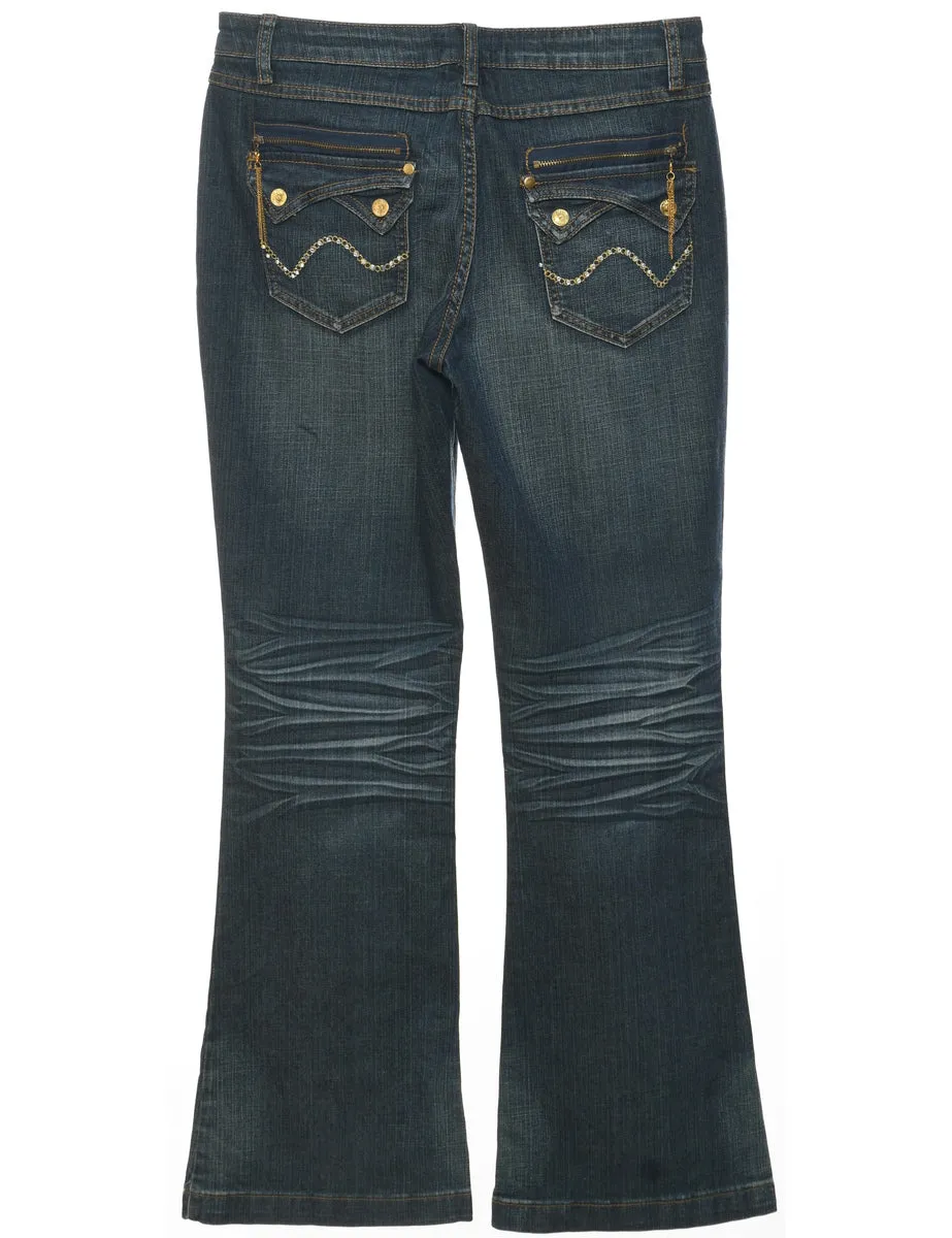 Low Rise Flared Jeans - W32 L31