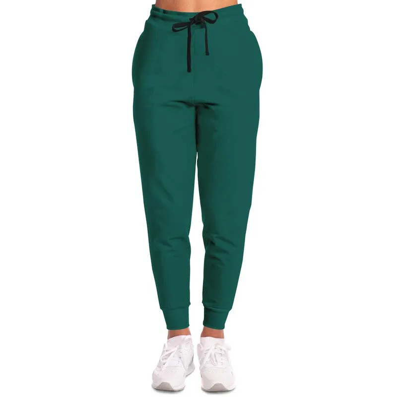 Medium Dark Blue Cool Green Joggers | Unisex | with PLUS sizes | Medium Dark Pure Blue Cool Green | C100M0Y50K60