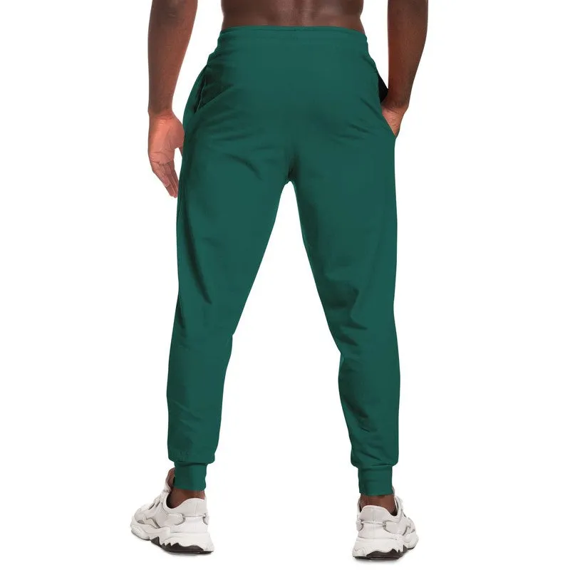 Medium Dark Blue Cool Green Joggers | Unisex | with PLUS sizes | Medium Dark Pure Blue Cool Green | C100M0Y50K60