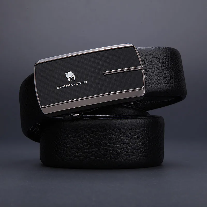 Men's Inner Automatic Buckle Leather Belt Pure Men's Business Belt