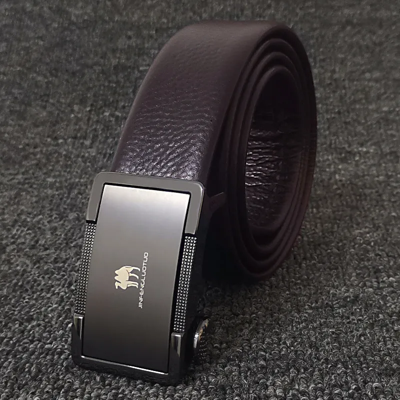 Men's Inner Automatic Buckle Leather Belt Pure Men's Business Belt