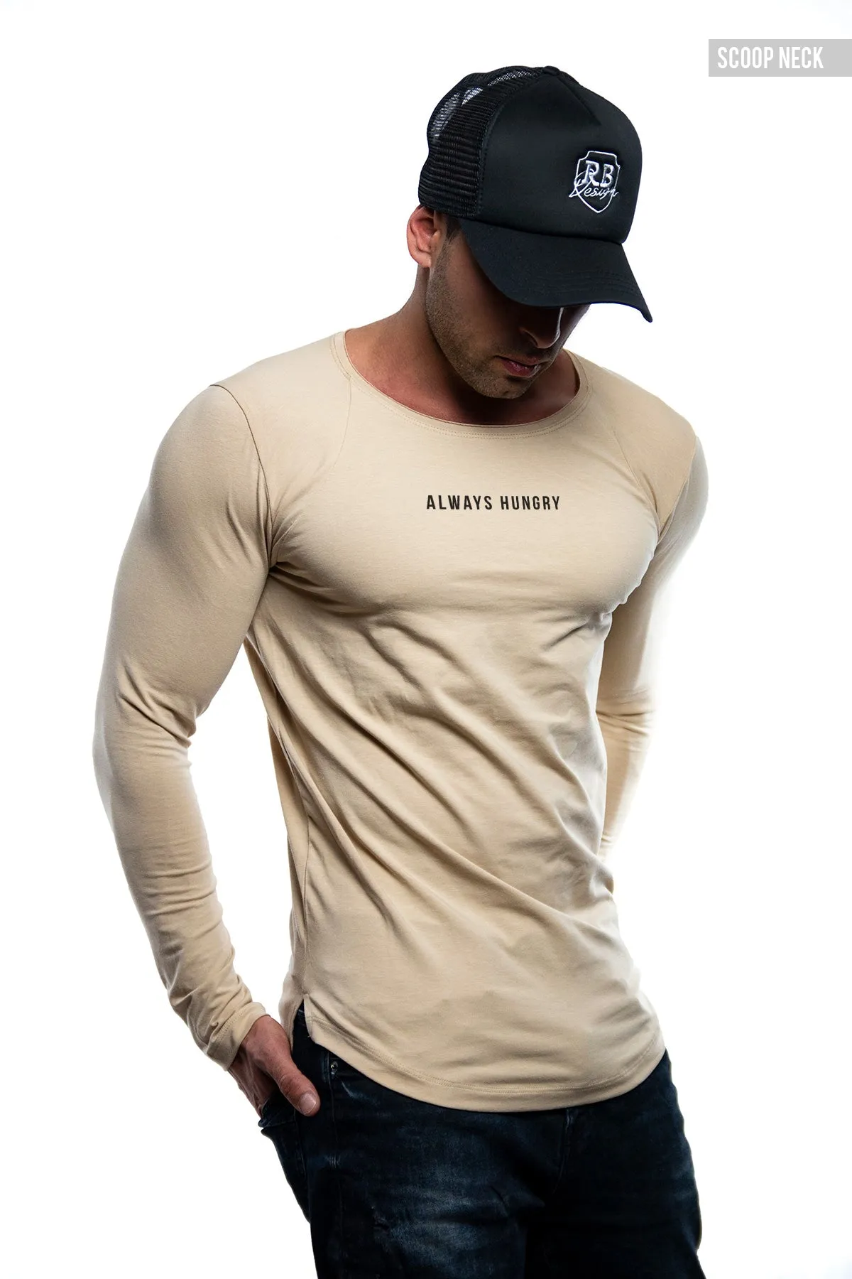 Mens Long Sleeve T-shirt "Always Hungry" MD916