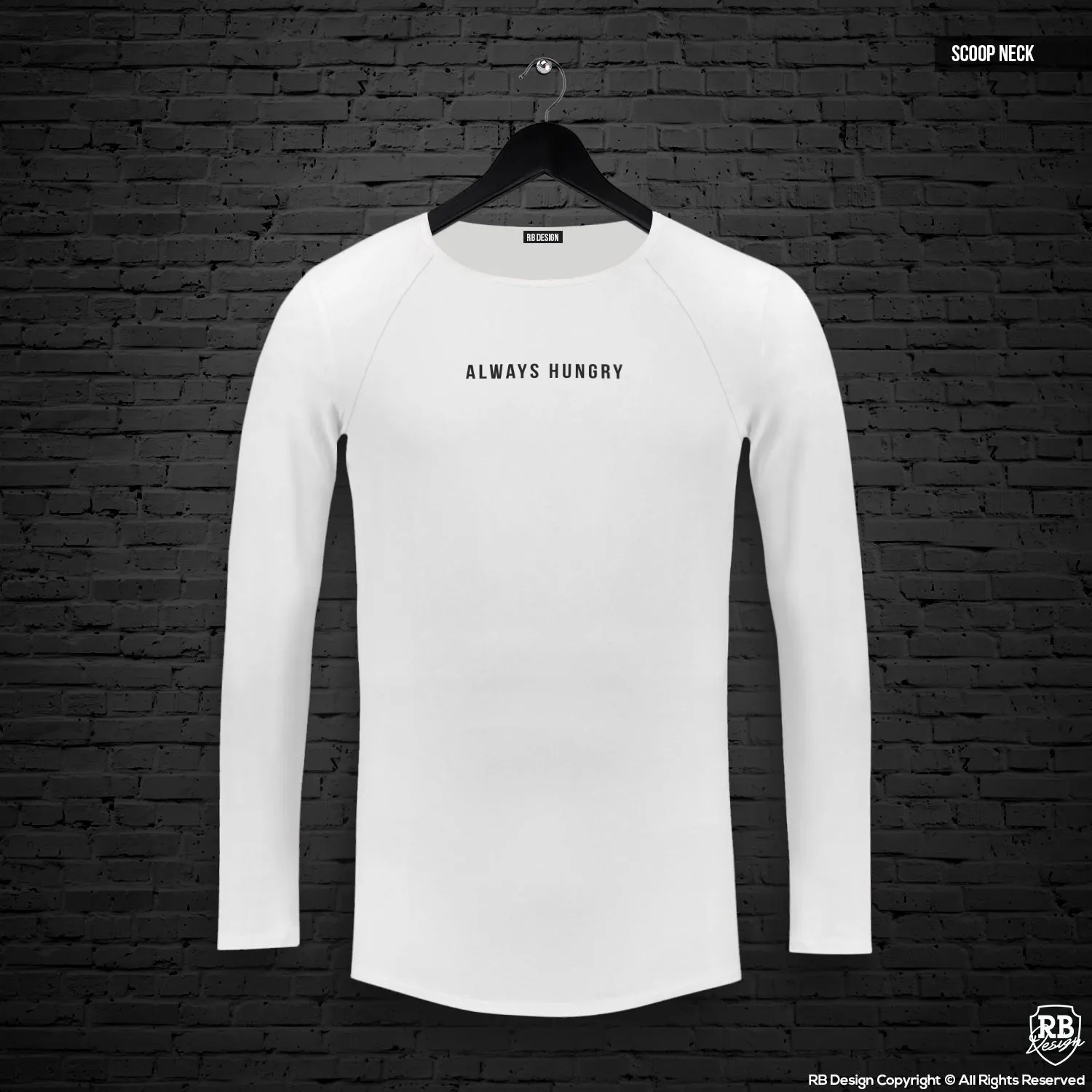 Mens Long Sleeve T-shirt "Always Hungry" MD916