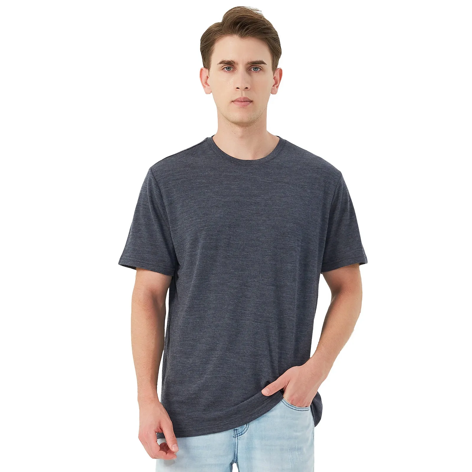 Men's Merino 170g Classic Short Sleeve T-Shirt Dark Gray