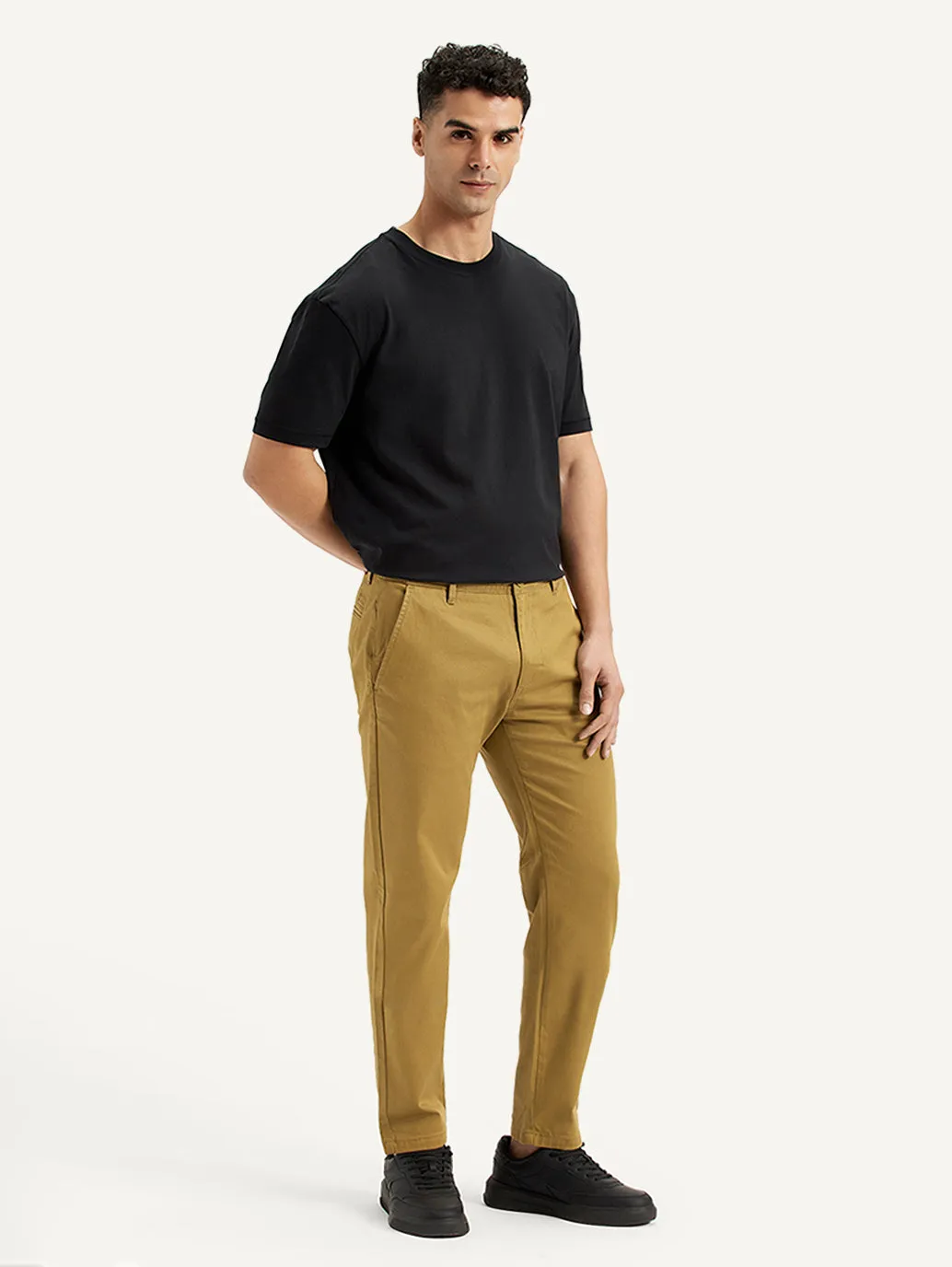 Men's Tan Regular Fit Chinos