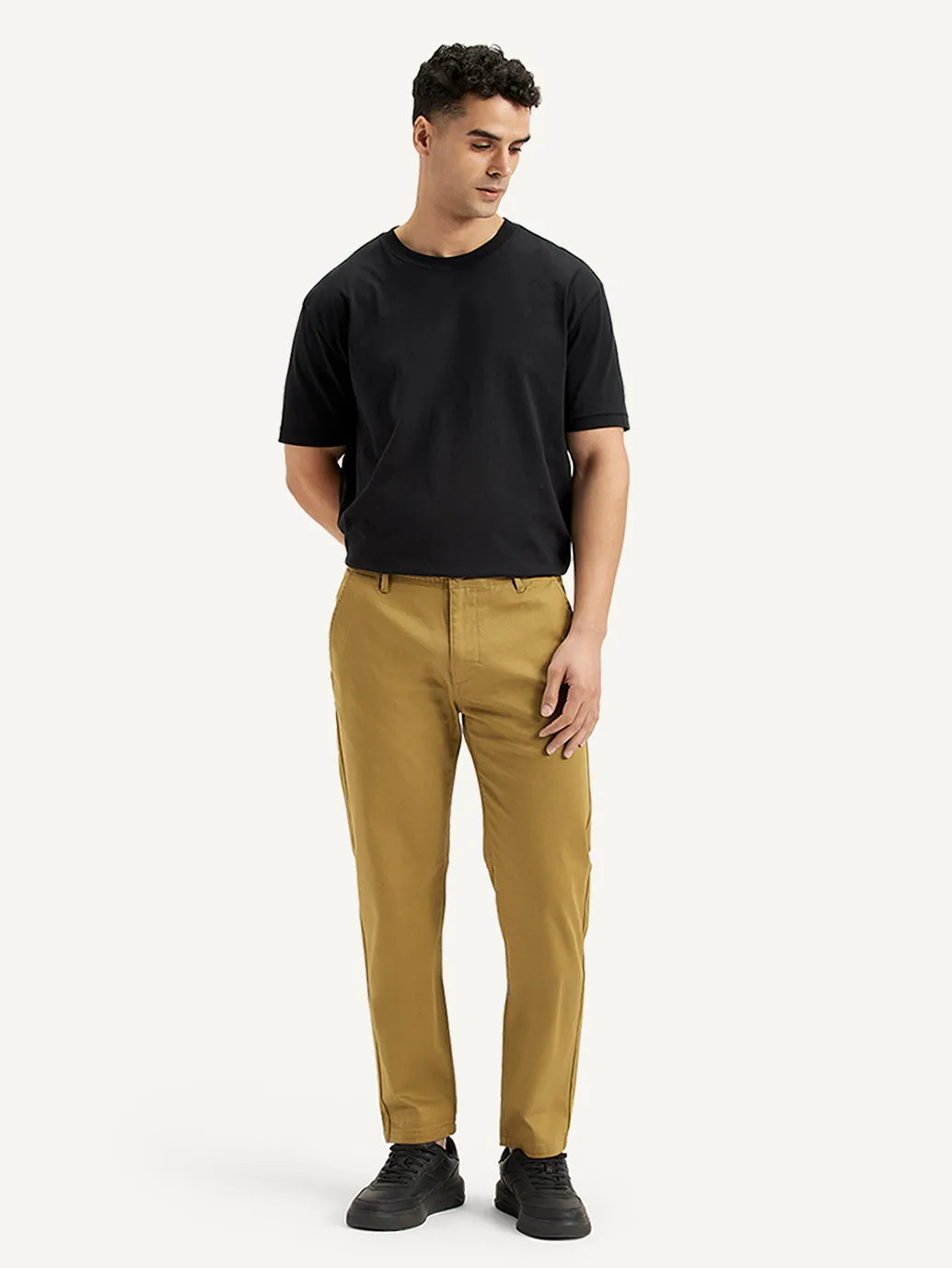 Men's Tan Regular Fit Chinos