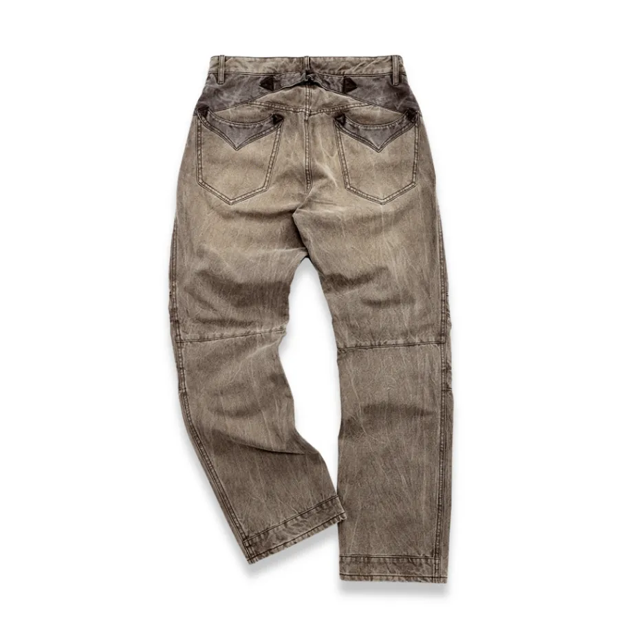 Men's Washed Whiskers Jeans