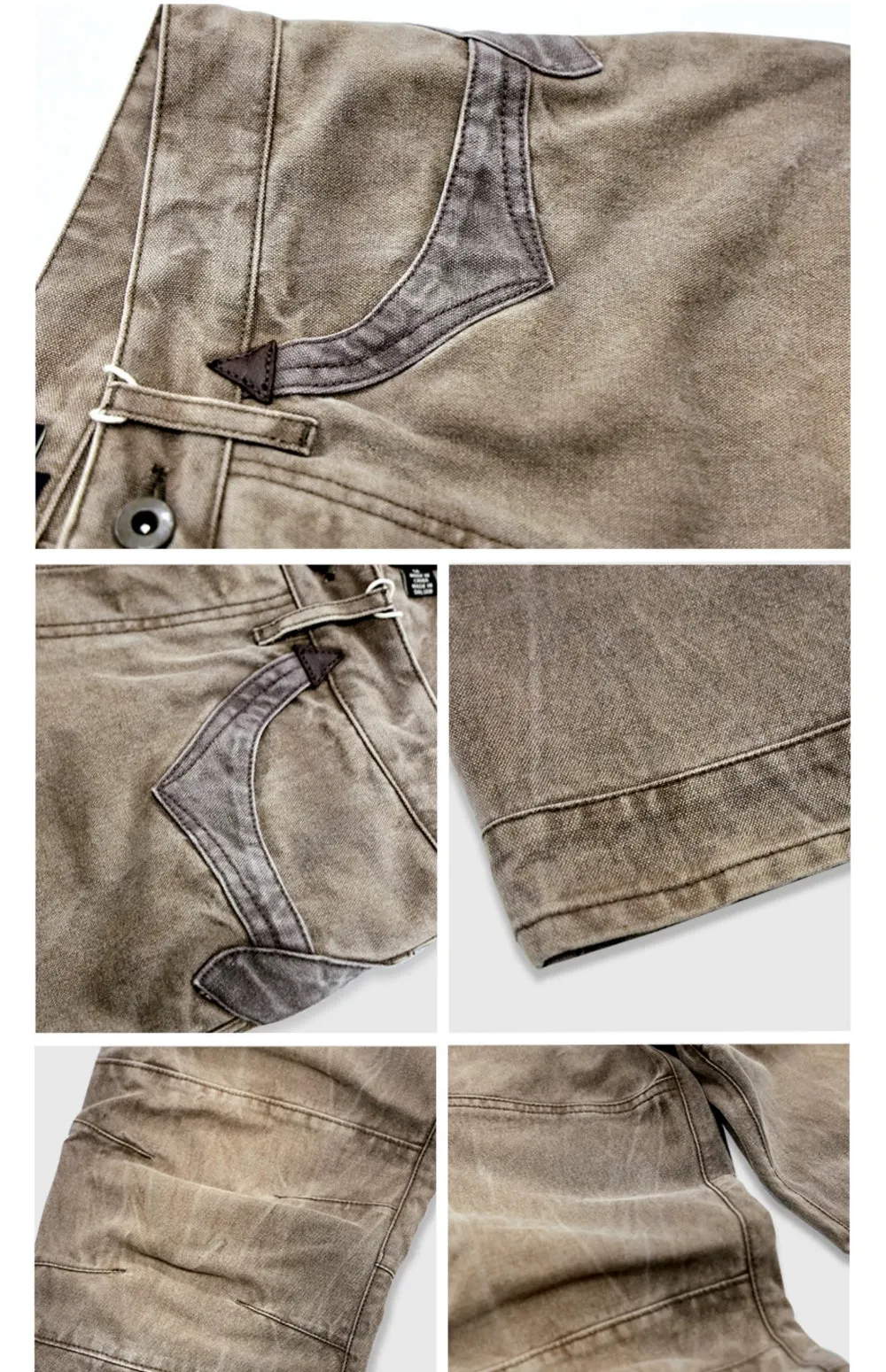 Men's Washed Whiskers Jeans